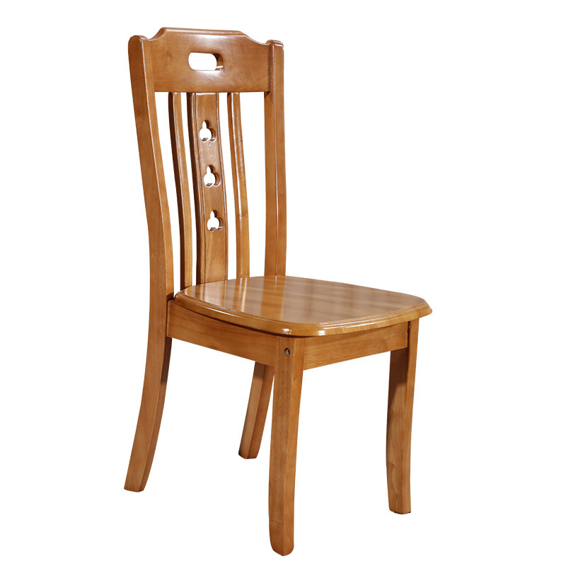 Solid Wood Dining Chair Oak Chair Household Restaurant Stool Simple Wood Hotel Restaurant Dining-Table Chair Armchair