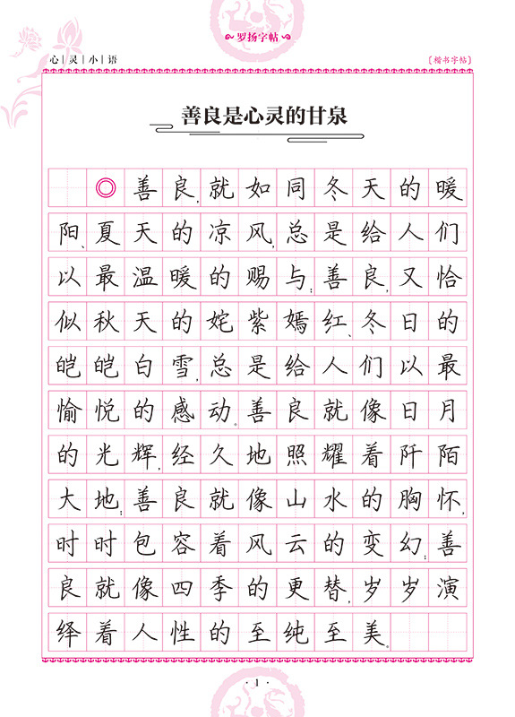 一笔好字 心灵小语楷书字帖 著名书法家罗杨字帖同步字帖