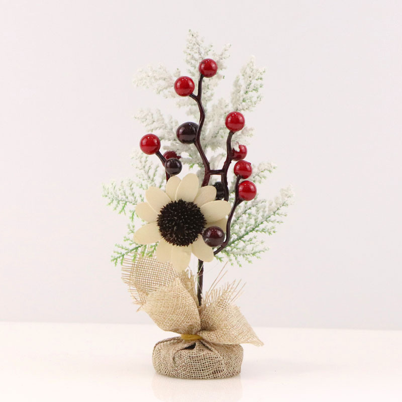 Mini Decorative Christmas Tree Creative Small Simulation Sunflower Christmas Tree Desktop Christmas Tree Christmas Small Ornaments