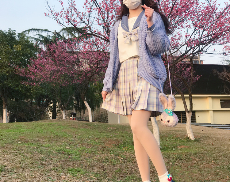 日系学院高腰格子【星野】格裙 jk制服裙 半身裙百褶裙百折裙校服