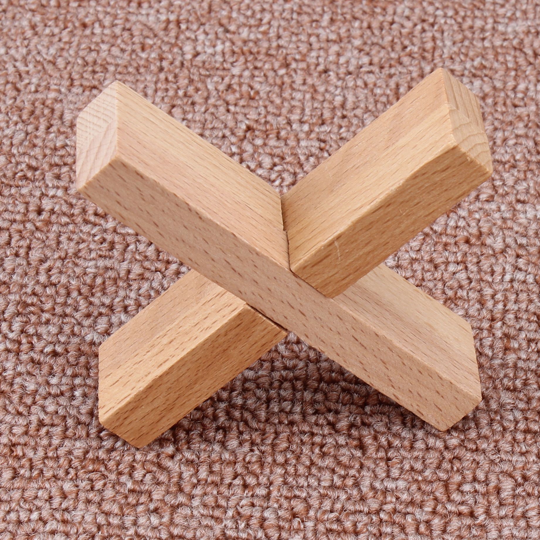 10心锁可储物空间榉木古典益智玩具孔明锁趣味解鲁班锁礼物取宝