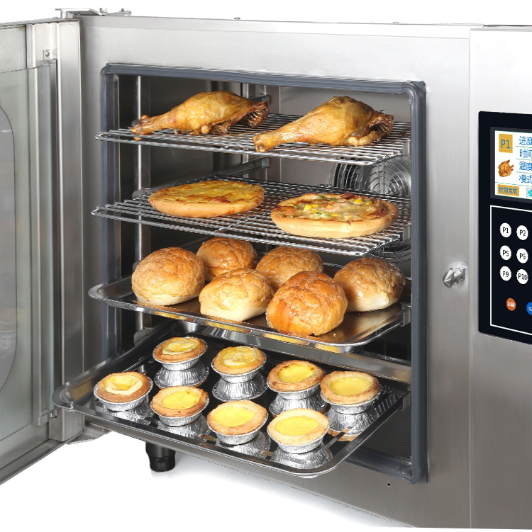 商用电烤箱全自动蒸烤箱餐厅热风循环蒸柜酒店智能蒸箱多功能烤箱