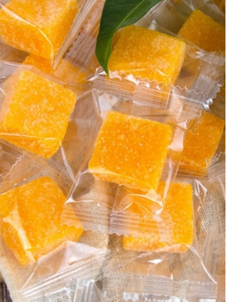 芒果软糕芒果味软糖小吃 小方块水果味糕点 果汁糖果散装休闲零食