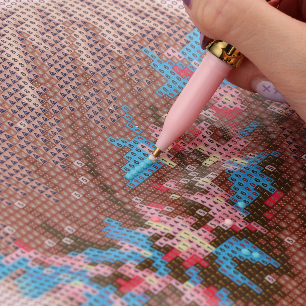 外贸钻石画点钻笔新款美人鱼点钻笔砖石画工具十字绣点钻工具批发