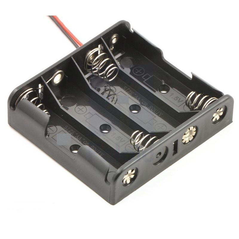 五号四节并排电池盒aa6v电池仓厂家直销