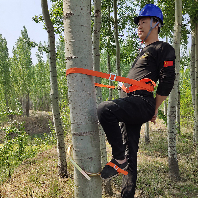 现货批发电工木杆脚扣加厚爬杆铁鞋爬树工具电信登杆脚扣爬树