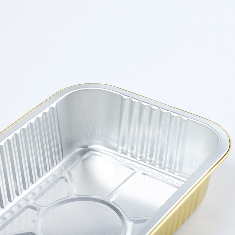 广东铝箔餐盒外卖一次性金属餐盒食品包装盒铝罐配封口膜