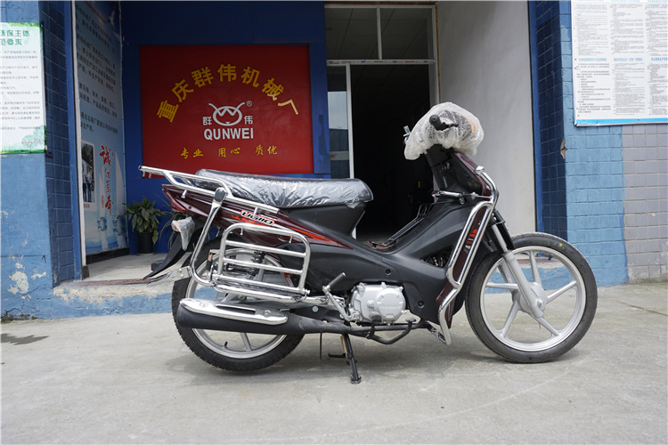 适用于豪爵弯梁车ug110国四hj110-8载重侧翻板大脚踏板后货架改装