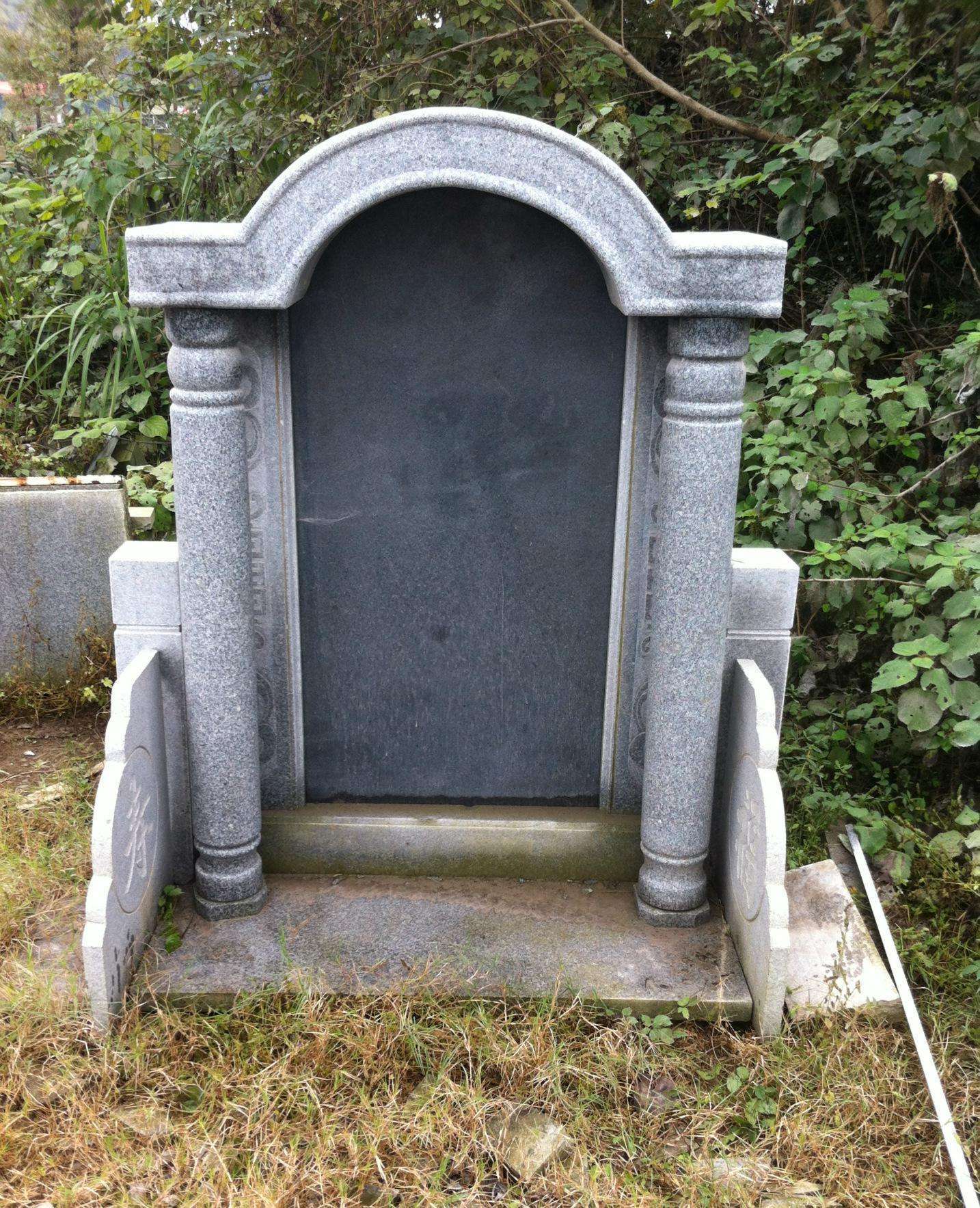 墓碑石黑色公墓石材 花岗岩墓碑石材 刻字雅磊墓碑石 刻字石碑