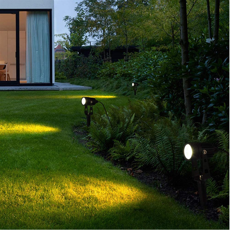 led投光灯草坪插地灯花园照树灯墙壁投射庭院花园庭院别墅灯