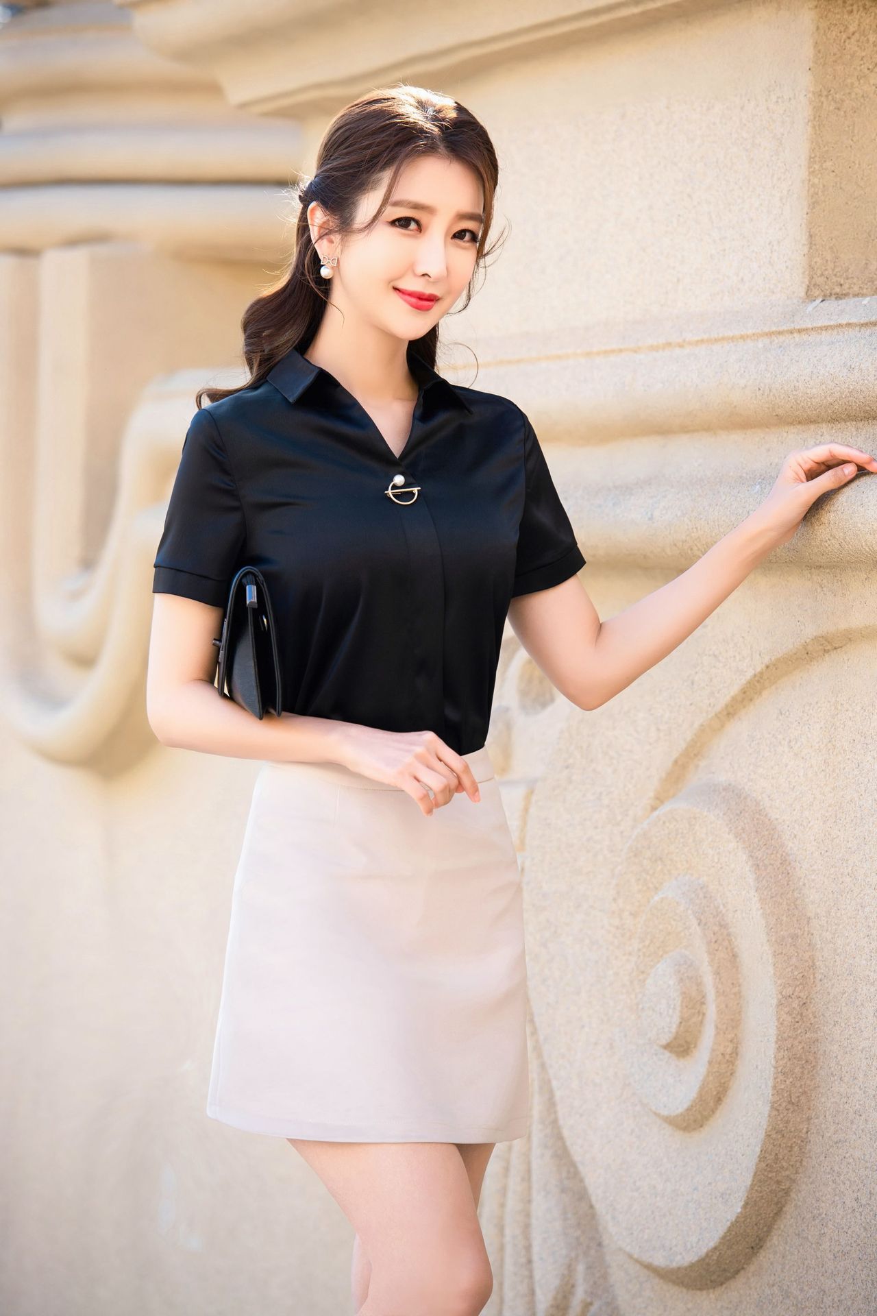 套头锻贡料职业装短袖经理业务员女衬衫绣logo批发2020年春衬衫女