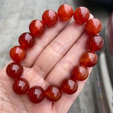 厂家直供 天然红玛瑙手链玛瑙圆珠手串跨境独立站热销款Carnelian