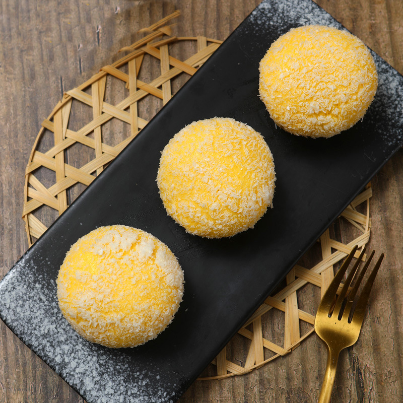 雪山流沙包蛋黄椰蓉爆浆流沙 速冻早餐半成品茶楼商用点心面食6个