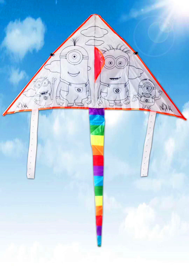 空白风筝diy风筝批发 填色风筝手工diy儿童涂鸦风筝