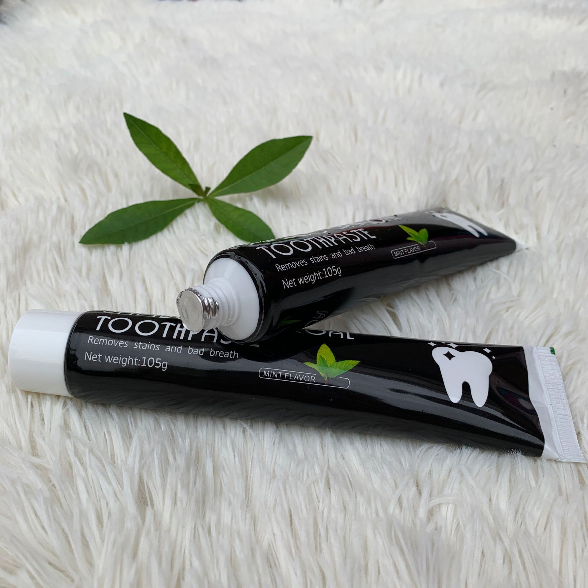 bamboo澳洲黑牙膏105g椰子壳竹炭牙膏黑色活性炭洁齿美白