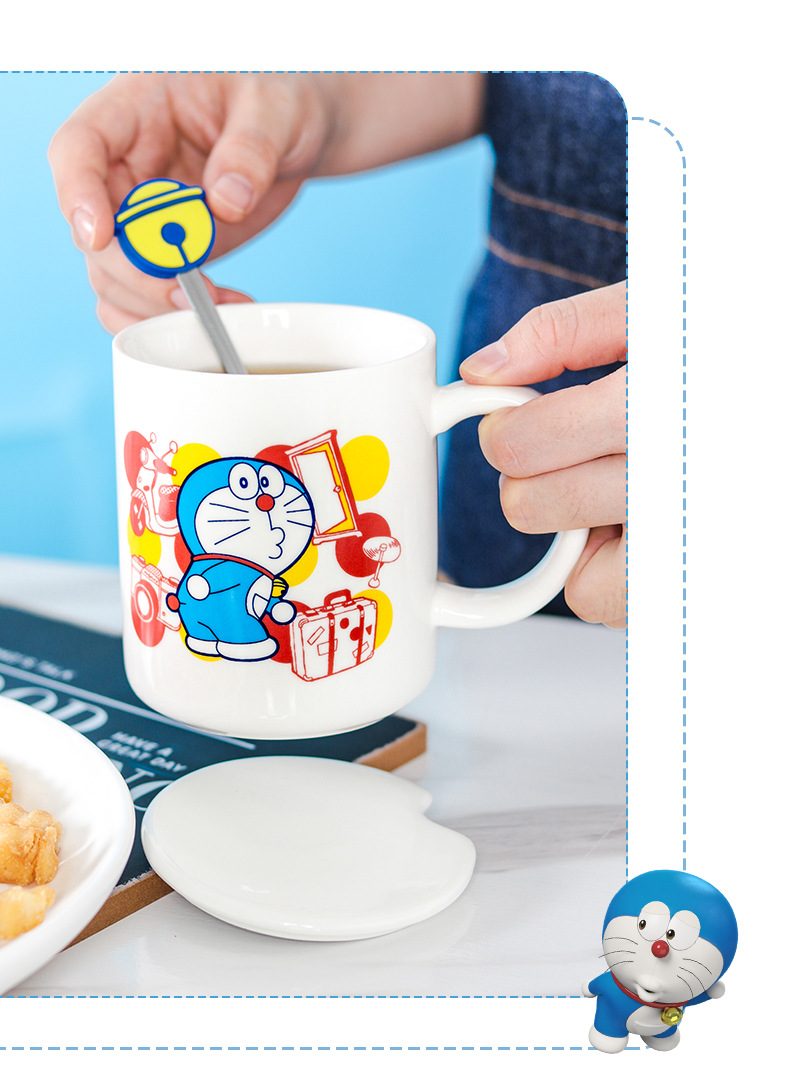 哆啦a梦正版陶瓷杯卡通水杯机器猫马克杯创意叮当男女学生水杯子