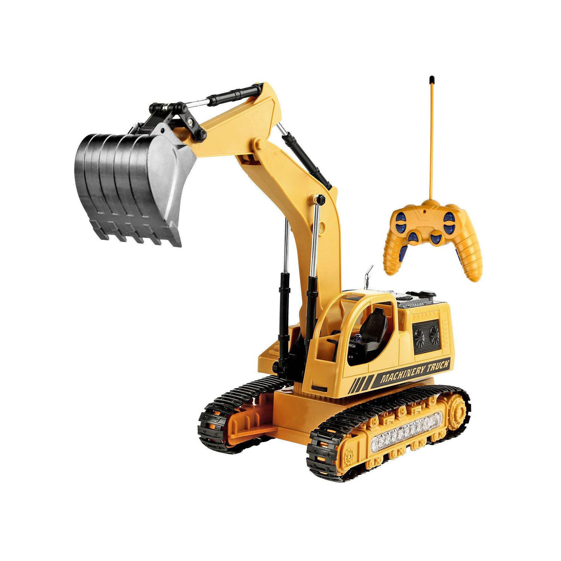 亚马逊热卖挖机超大合金遥控挖掘机工程车铲车挖土钩机