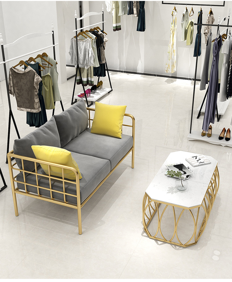 服装店小沙发网红款简约现代北欧双人工作室ins女装店沙发店铺用