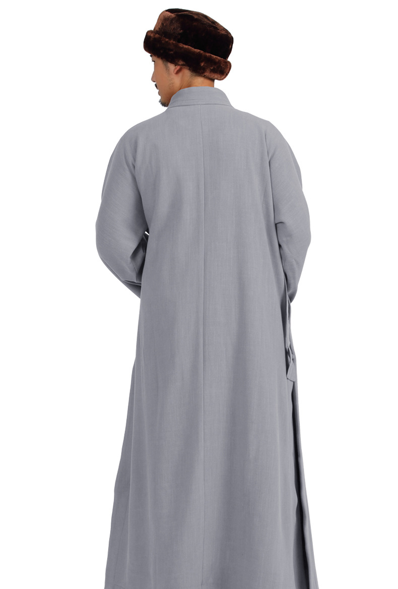 弘通僧服大褂秋冬加绒加厚僧衣长褂棉麻僧人和尚