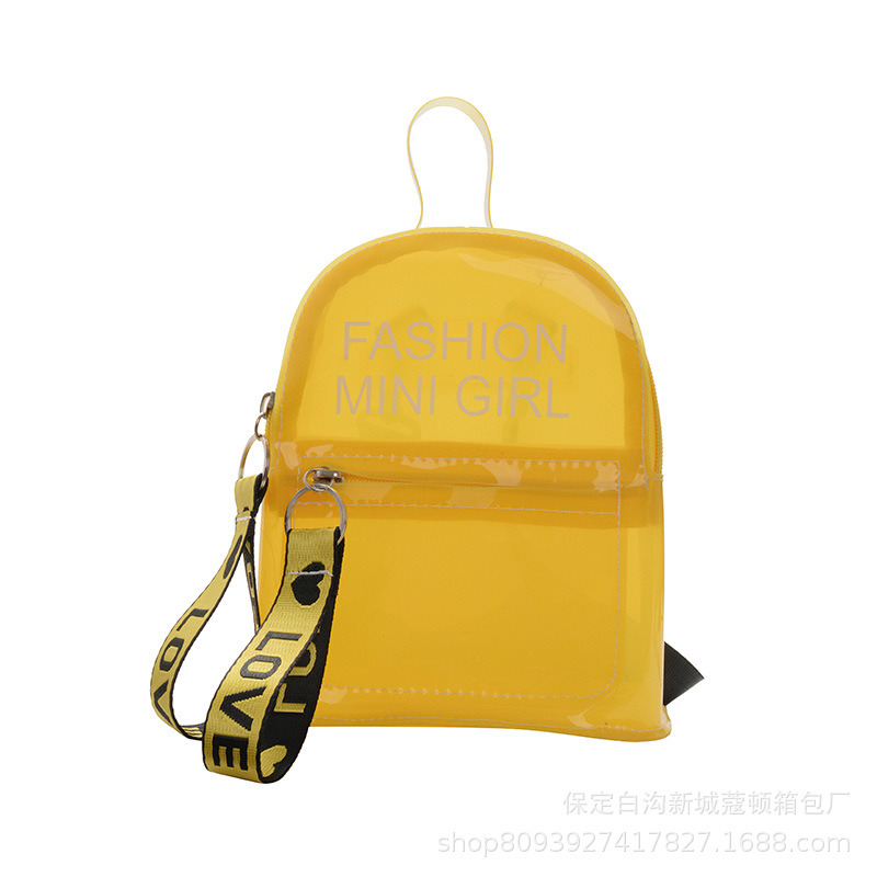 Foreign Trade 21 Children's Gel Bag Schoolbag Boys and Girls Transparent Bag Backpacks Mini Backpack Logo