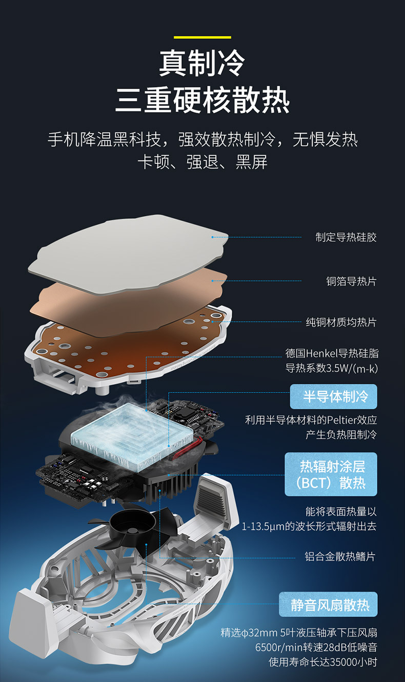 倍思 新款手机散热器ga06半导体制冷便携水冷式快速散热通用厂家