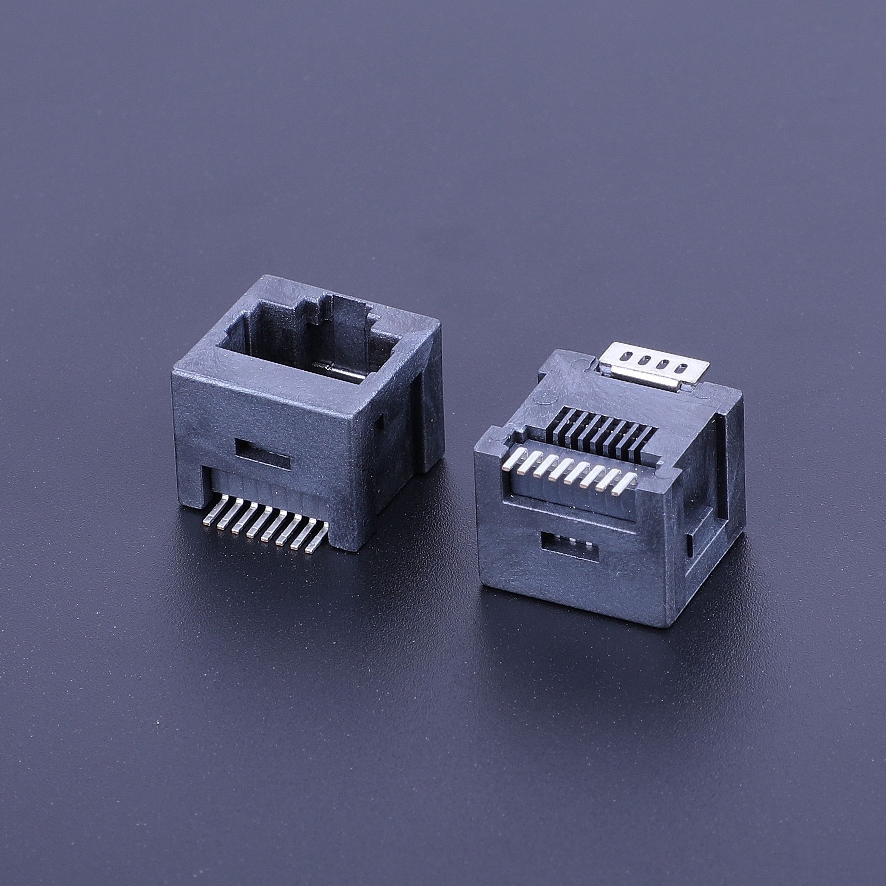 瑞川rj45网络连接器贴片式网口水晶头rj45网络接口插座电子接插件