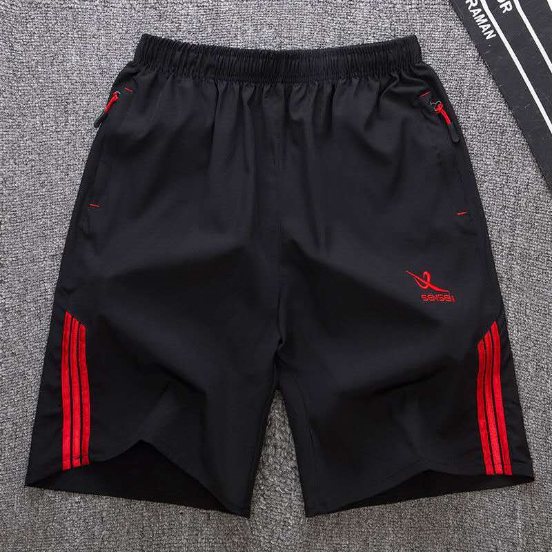 Summer Men's plus-Sized Cropped Pants Casual Sports Shorts Loose Beach Pants Breathable Running Fitness Pants Trendy Men