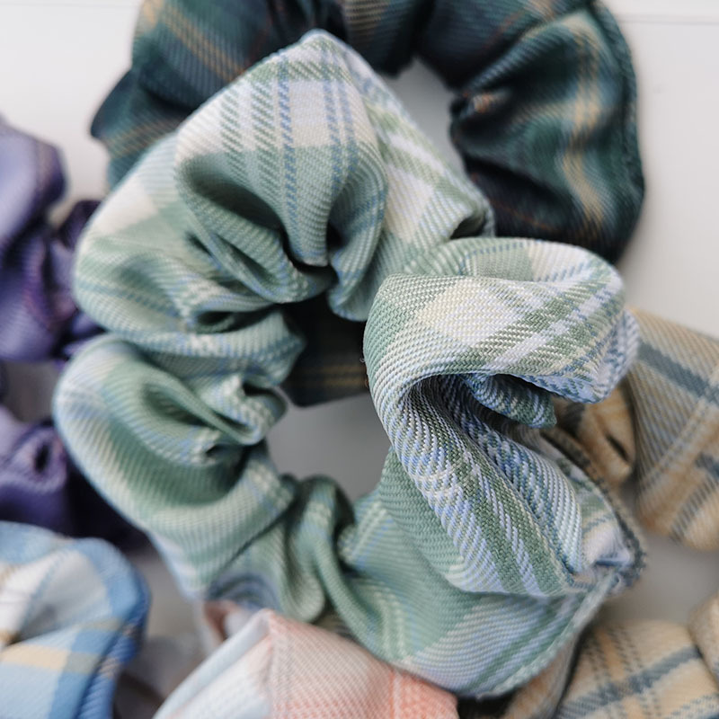 新款格子jk大肠圈发圈少女发绳清新可爱学生发饰皮筋发圈饰品