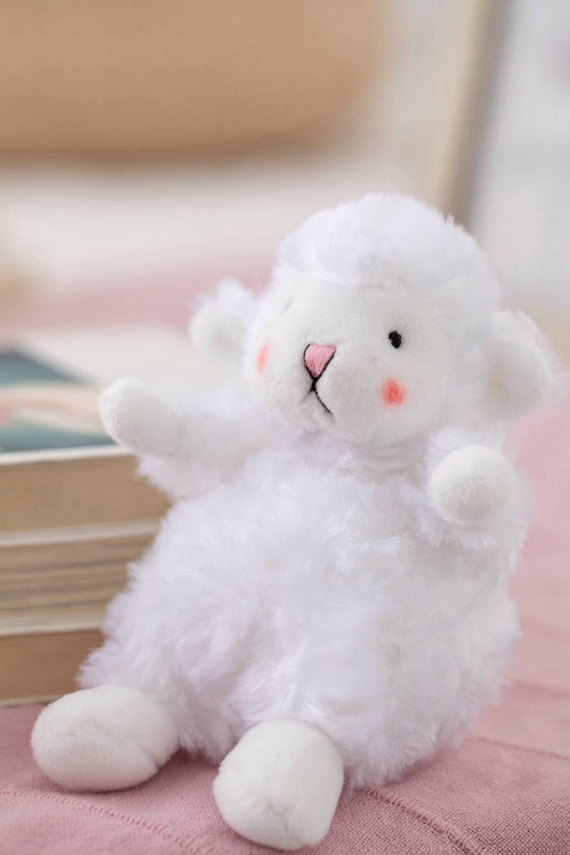 抖音网红ins小绵羊毛绒挂件公仔小号迷你玩偶小羊书包挂饰钥匙扣