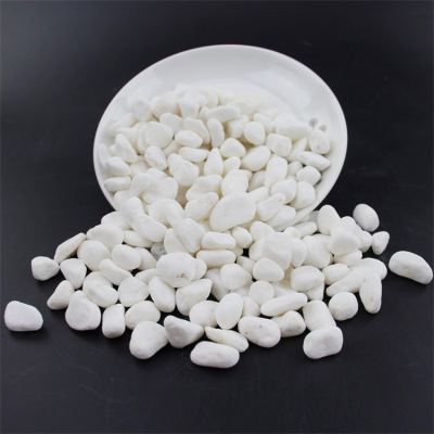 白色鹅卵石 白色砾石 汉白玉鹅卵石 汉白玉石子 白色小石头