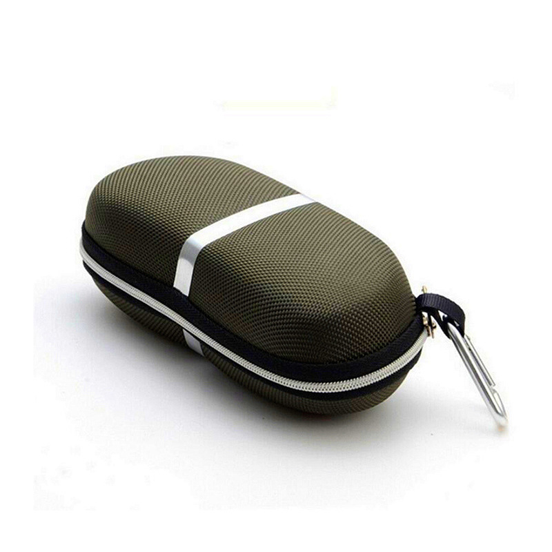 Glasses High-End Zipper Box Portable Glasses Case Sunglasses Plain Glasses Anti-Pressure Uva Glasses Case with Aluminum Hook