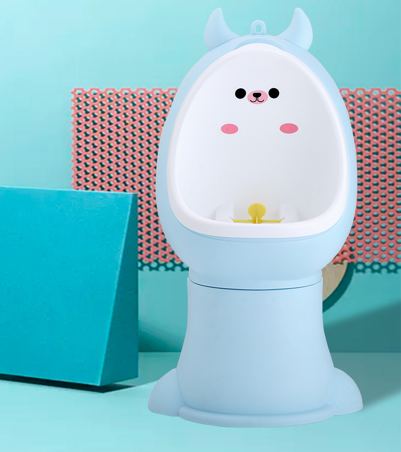 一件代发卡通小男孩站立式儿童尿壶挂墙式客调节高矮儿童小便器