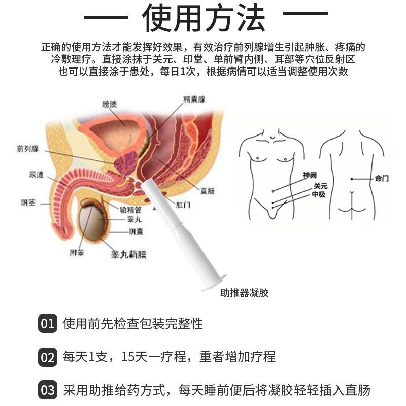 仁和舒腺冷敷凝胶3g*5支一件代发授权放代理