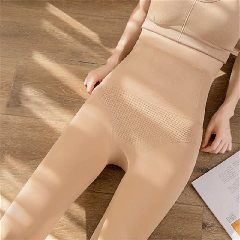光腿肉色神器肤色收腹提臀打底裤 秋冬厚加绒鱼骨高腰芭比连裤袜