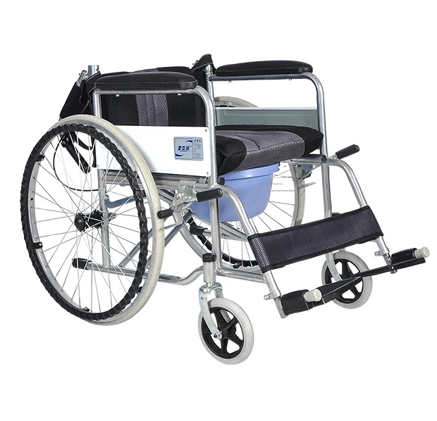 衡互邦折叠轻便带坐便轮椅多功能便携老人残疾人手推车