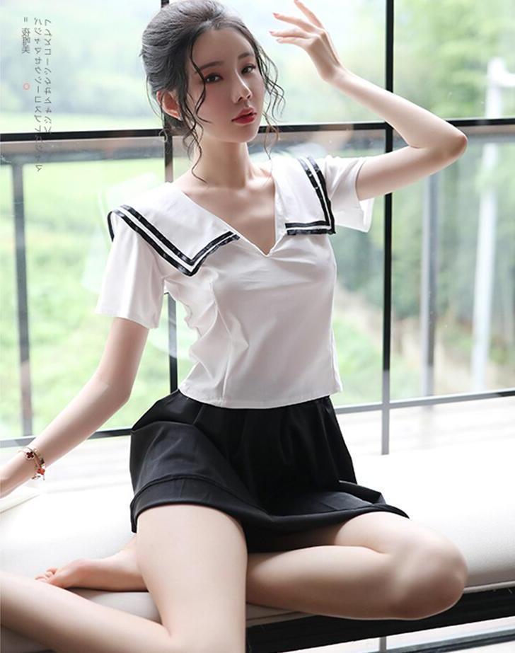 力德性感情趣学生装内衣制服水手服透明套装诱惑女可爱学院风