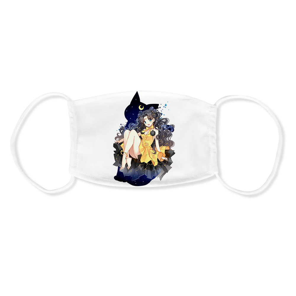 美少女战士印花口罩冰丝水洗口罩可放pm2.5过滤片 定制