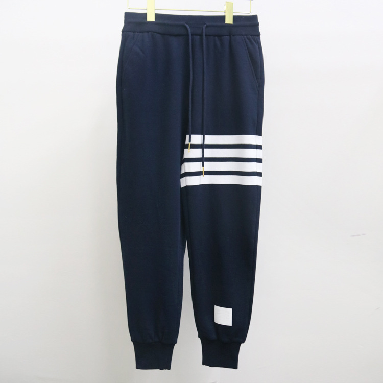 tb秋装裤子男女潮牌四道杠卫裤针色织长裤运动裤四条杠休闲裤