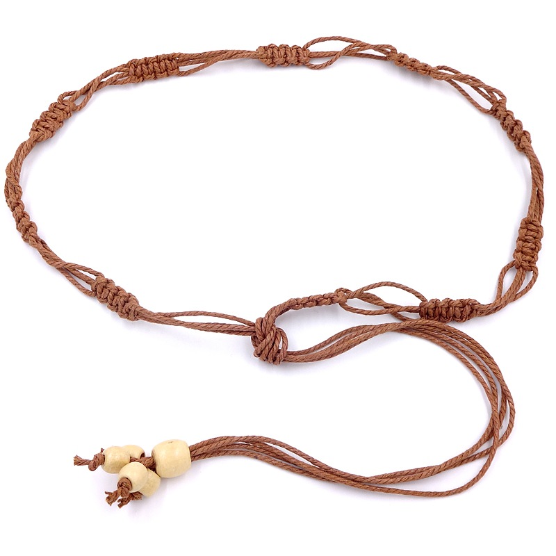 0成交85条厂家批发士编织流苏腰绳韩版蝴蝶结裙子打结装饰腰链腰绳