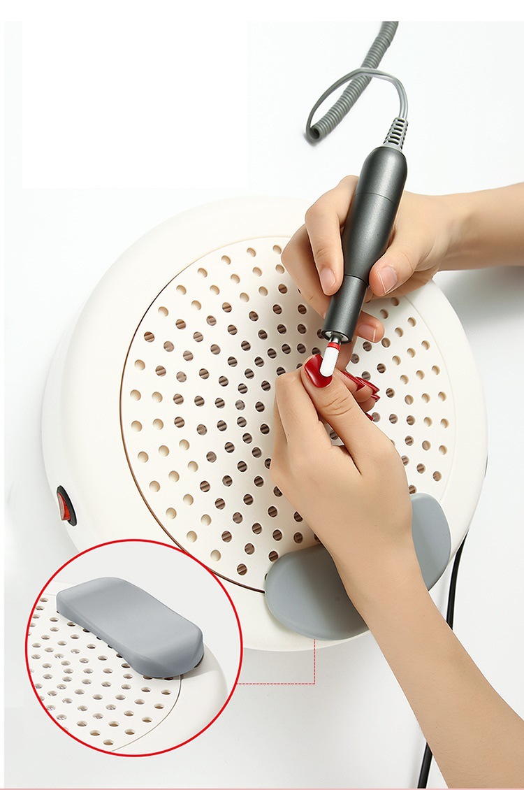 静音美甲打磨吸尘机圆型指甲粉尘吸灰机分离式高密度滤网吸尘器