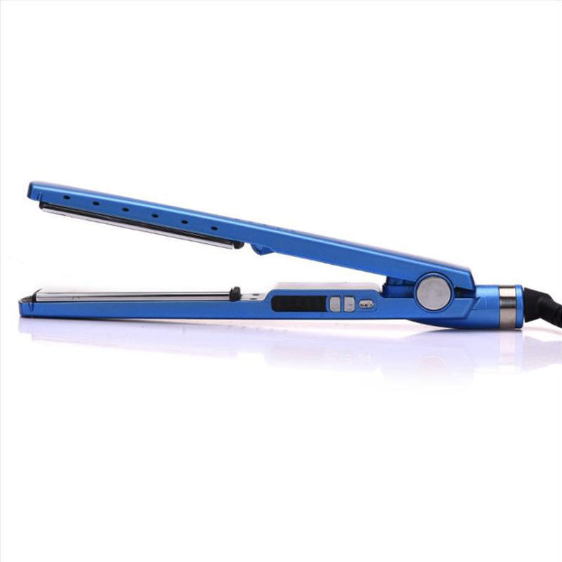 Factory Direct Sales Foreign Trade Wholesale Quarter Blue Plywood Medium Plate Nano Titanium Hair Straightener Hair Straighter