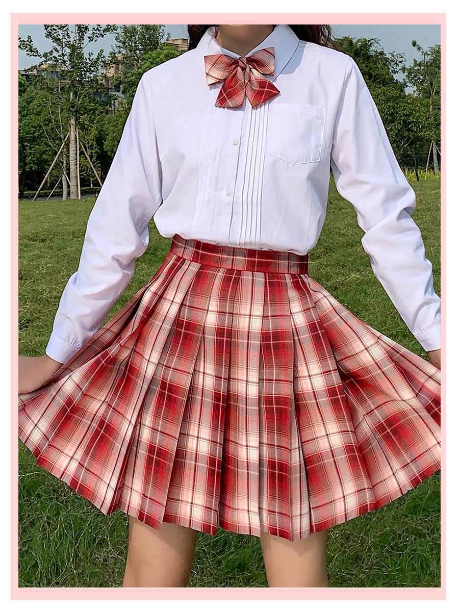 草莓可爱多jk【糖时校舍】 原创设计jk制服裙|百褶裙格裙夏季女