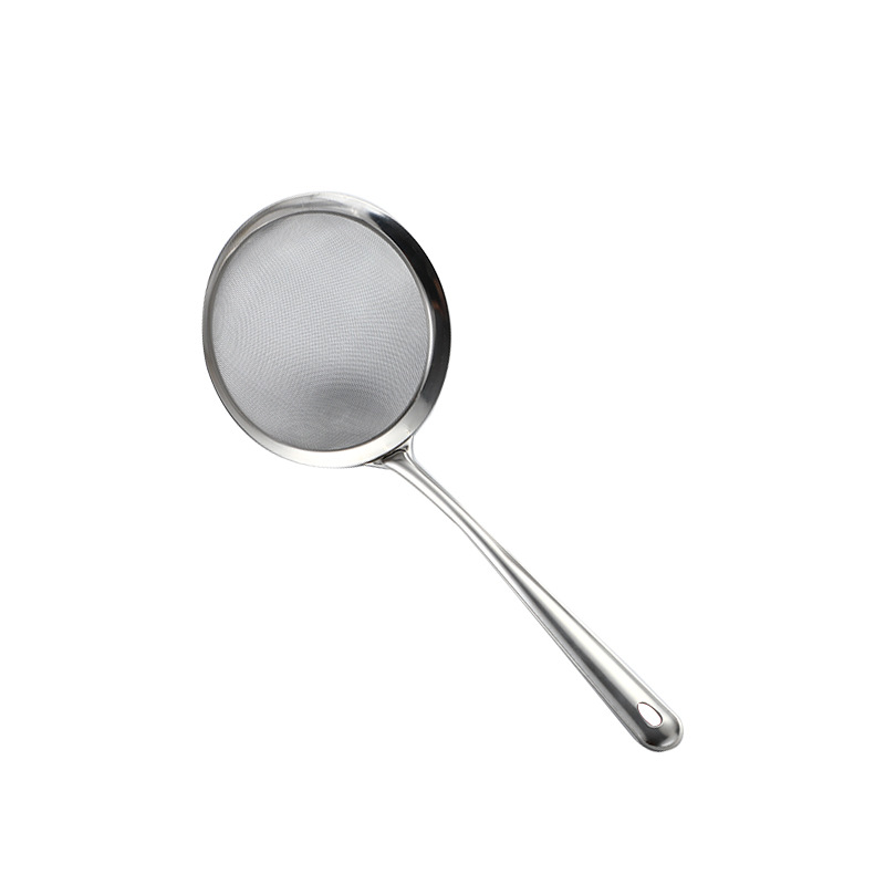 304 Stainless Steel Thickened Large Household Kitchen Strainer Colander Soybean Milk Screening Mesh Fried Hot Pot Spoon Pasta Spoon