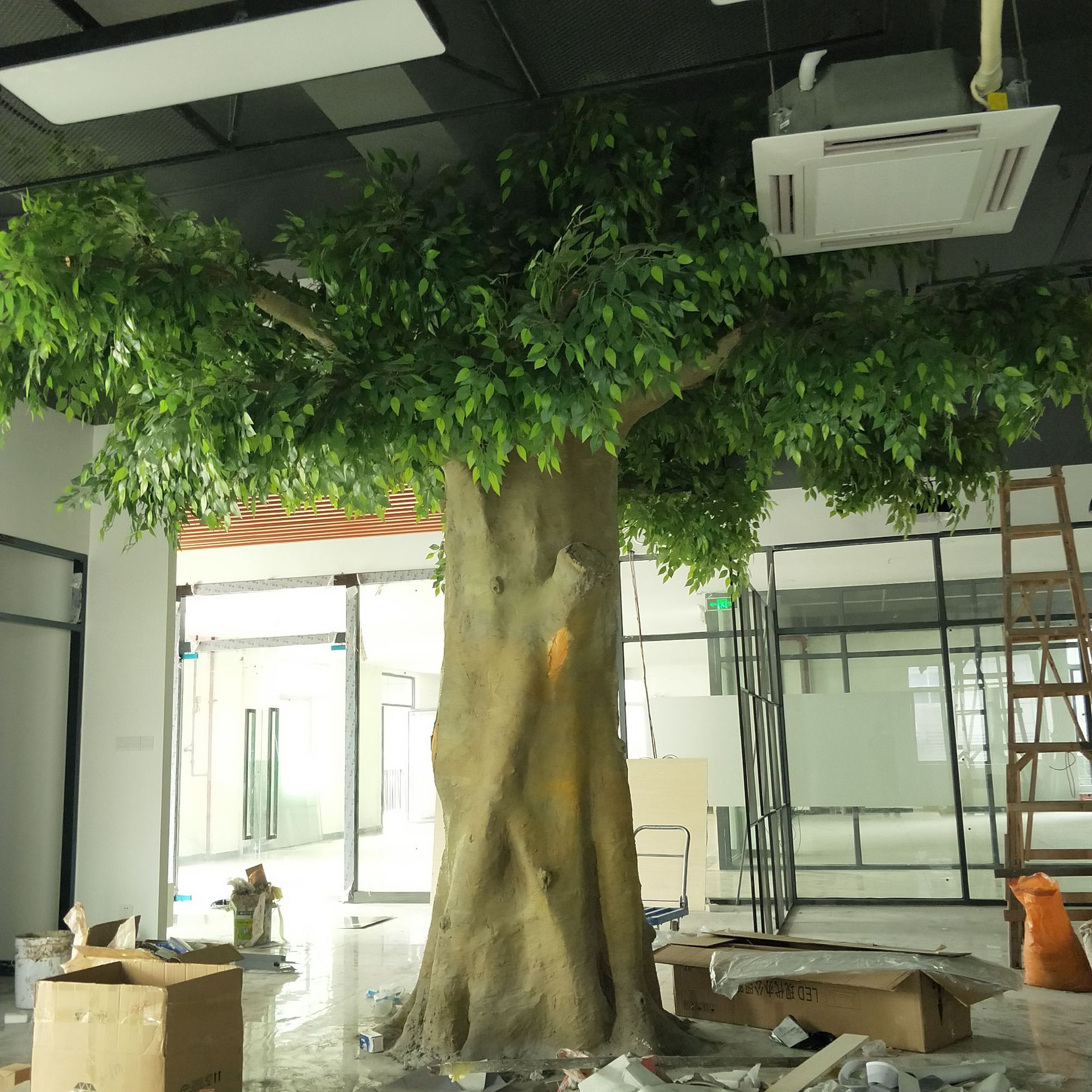 道具假树 异形榕树造型树大堂酒店装饰 办公室景观树异形树