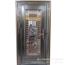 厂家直供现代简约不锈钢铜门不锈钢彩色板门不锈钢入户门防盗门