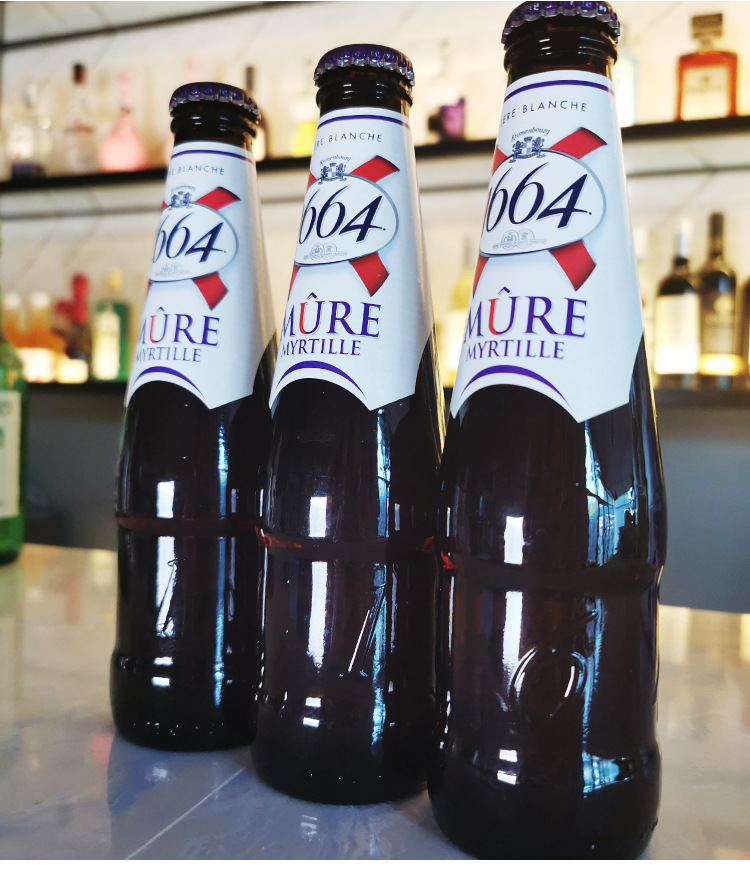 法国凯旋1664白啤酒玫瑰红果蓝莓百香果味啤酒250ml24瓶整箱批发