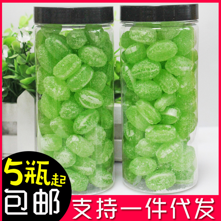 薄荷糖罐装300克 回忆传统地摊零食清凉糖果批发微商零食烘焙店糖