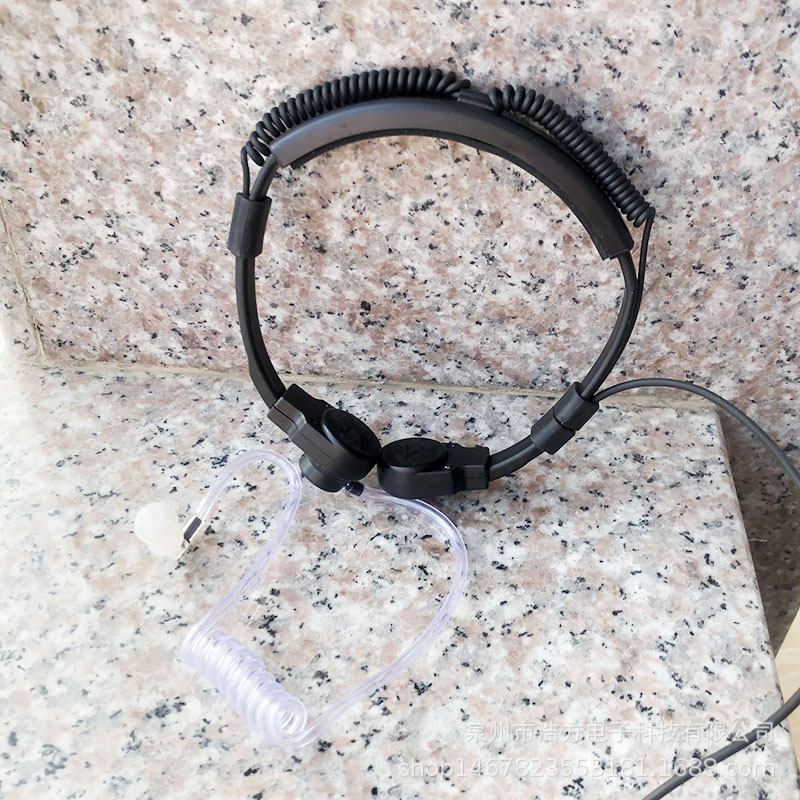 760适用对讲机gp328伸缩喉控战术耳机空气导管降噪gp338/ptx760