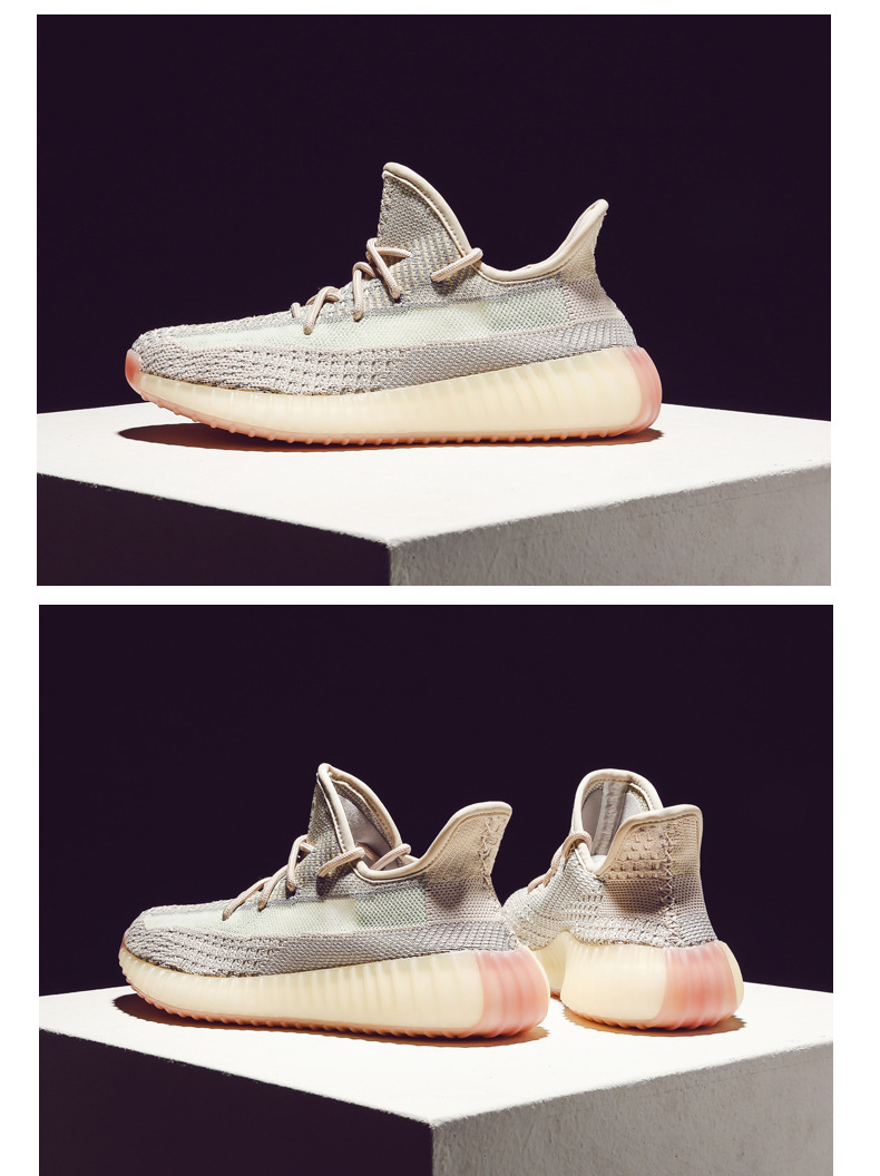 椰子350满天星冰蓝天使亚洲欧洲美洲限定黑生胶白尾灯男女鞋毒装