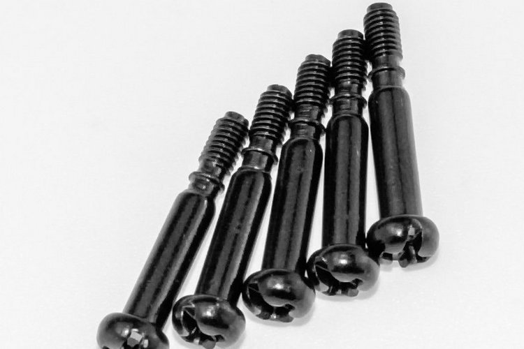 圆头黑锌轴位销轴台阶螺丝 特殊平尾半牙电池盖轴肩轴承螺丝钉